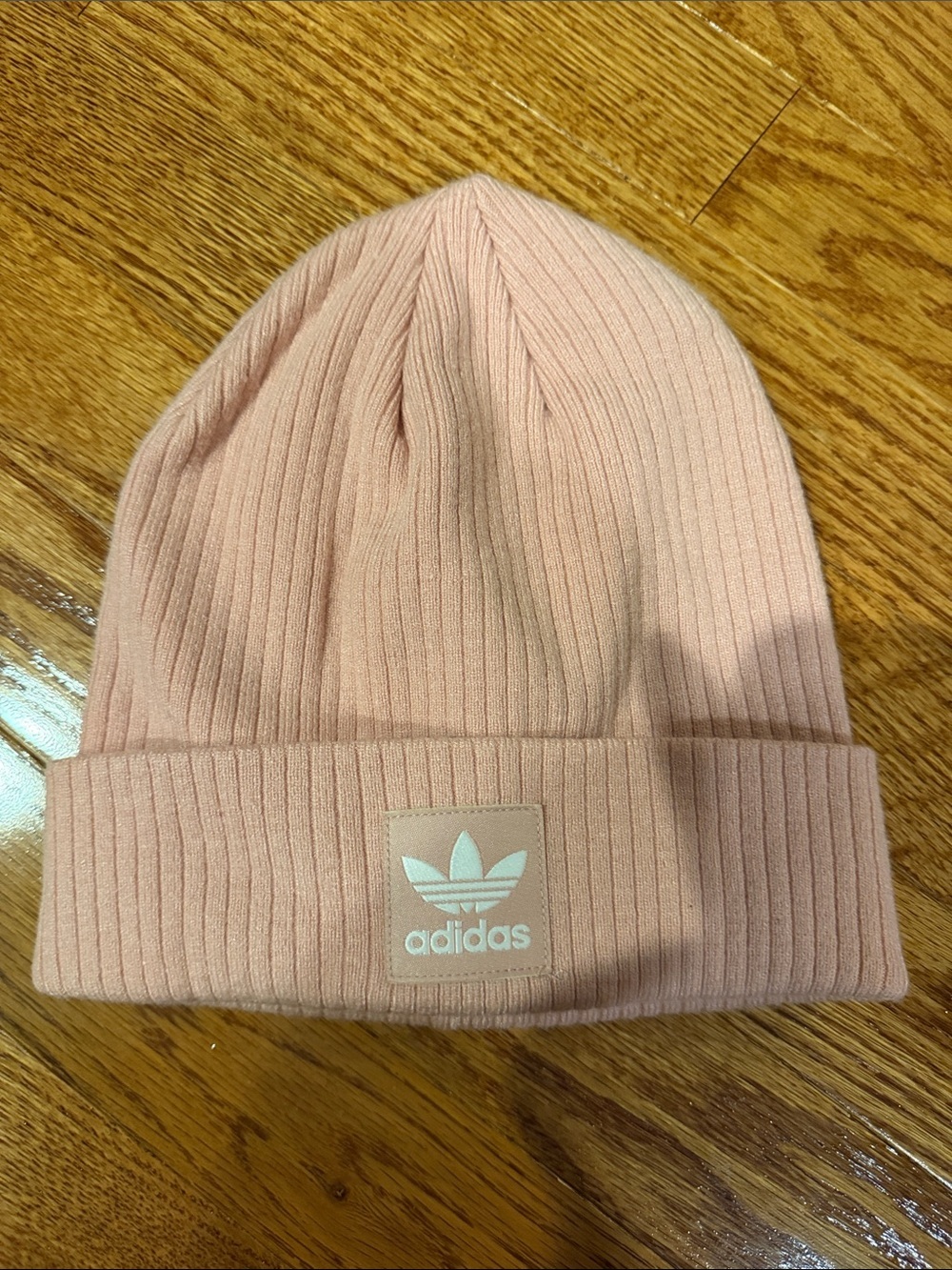 Adidas Light Pink Ribbed Cuffed Beanie